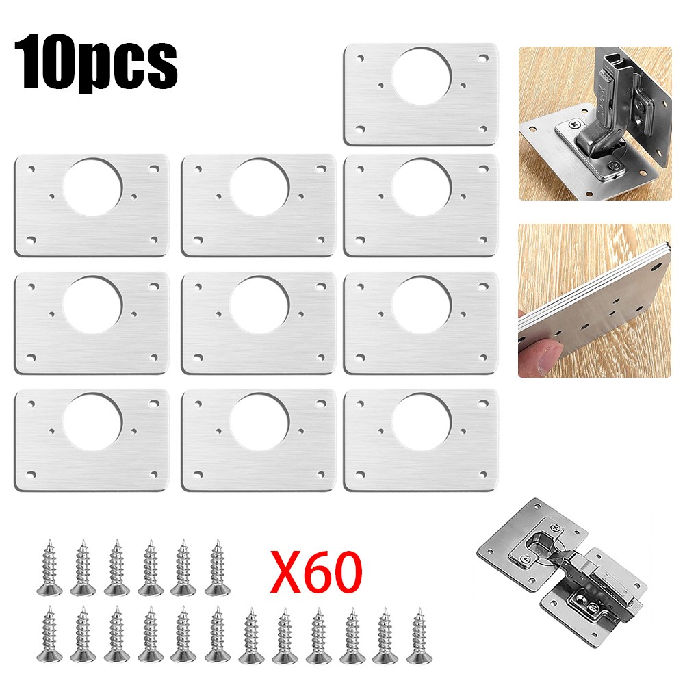 Furniture Hardware Replacement Parts - 1/2/4/10Pcs Hinge Repair Plate Cabinet Furniture
