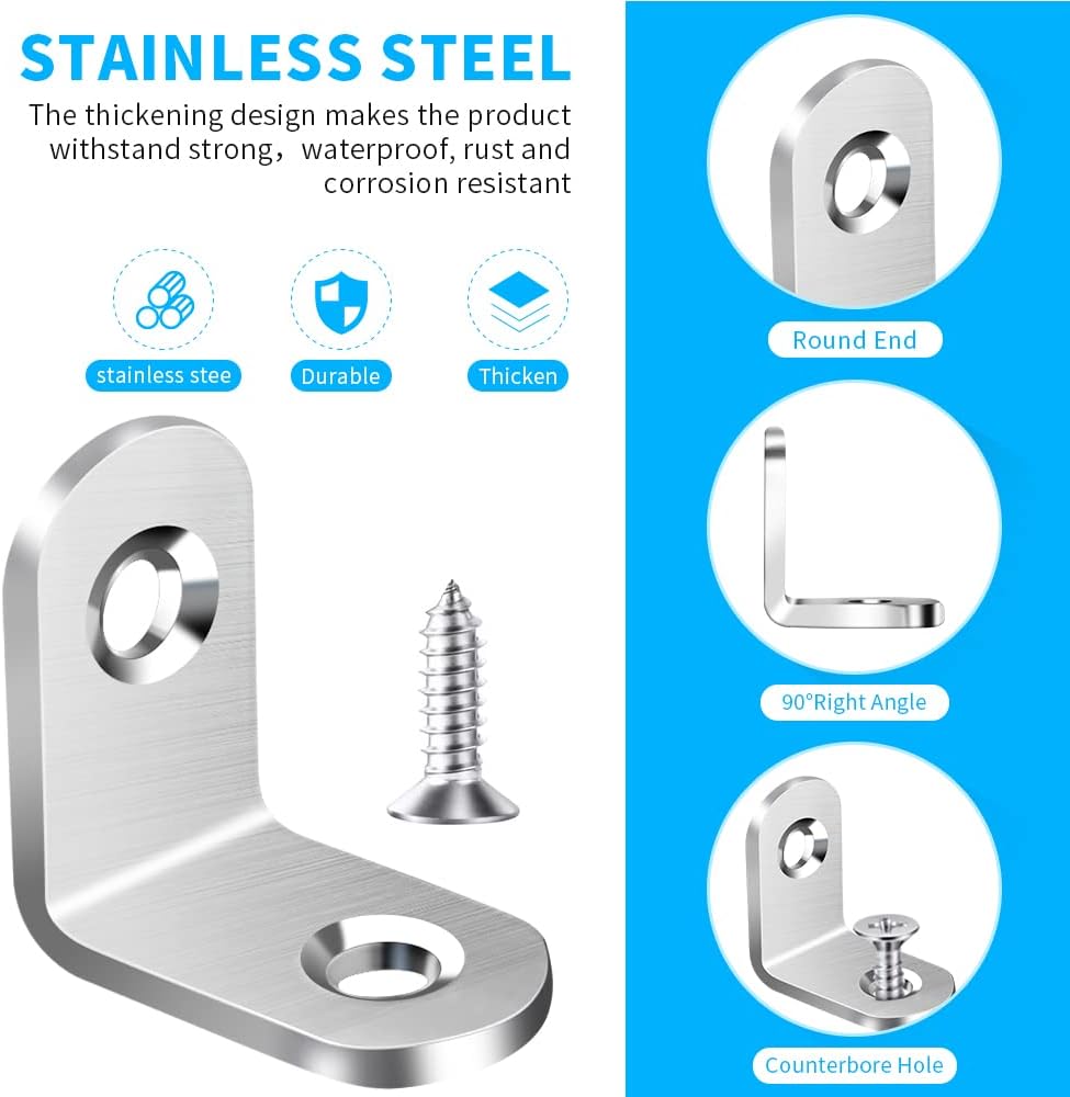 Stainless Steel L Bracket Corn - Furniture Hardware Wood recensione e prezzo