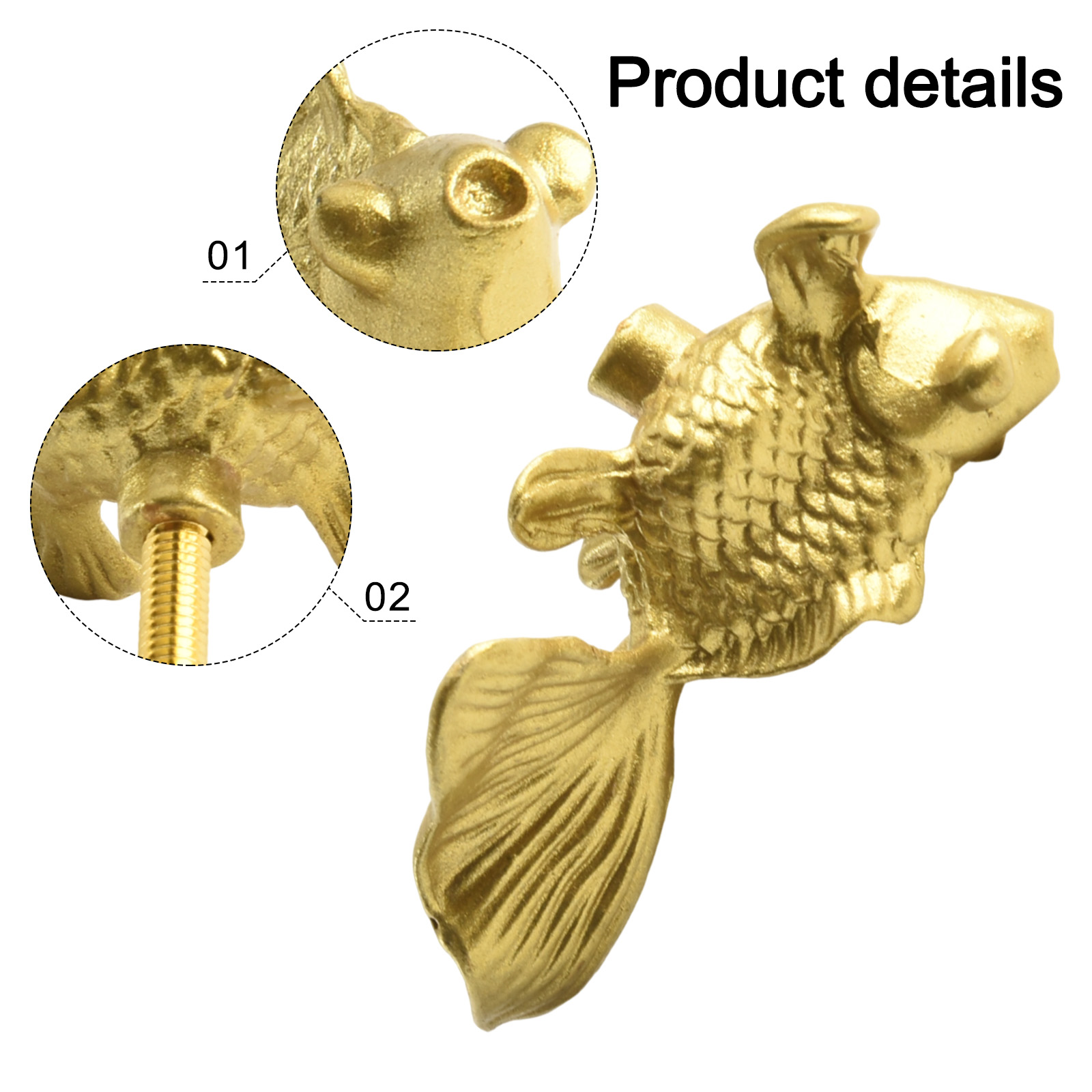 Goldfish Cabinet Handles Brass - Unique Furniture Hardware Pulls recensione e prezzo