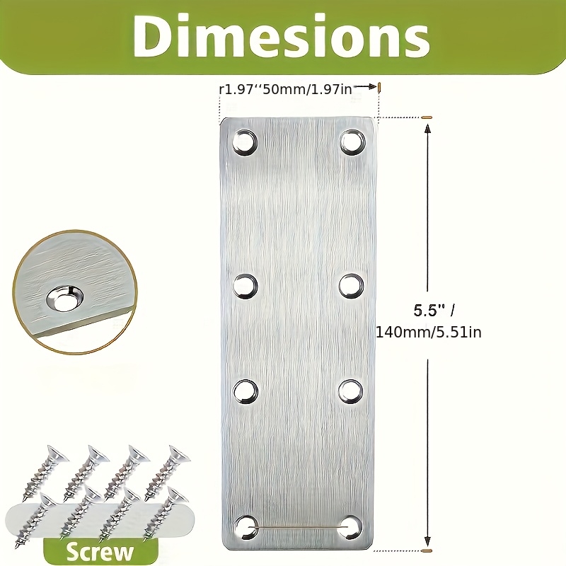 6Pcs Stainless Steel Metal Str - Furniture Hardware Wood recensione e prezzo