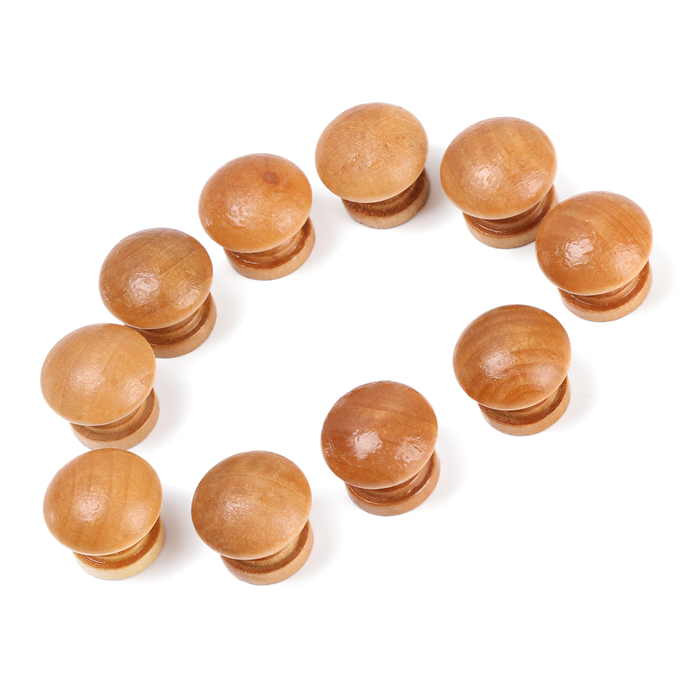 10pcs/Lot Round Shape Natural  - Furniture Hardware Wood recensione e prezzo
