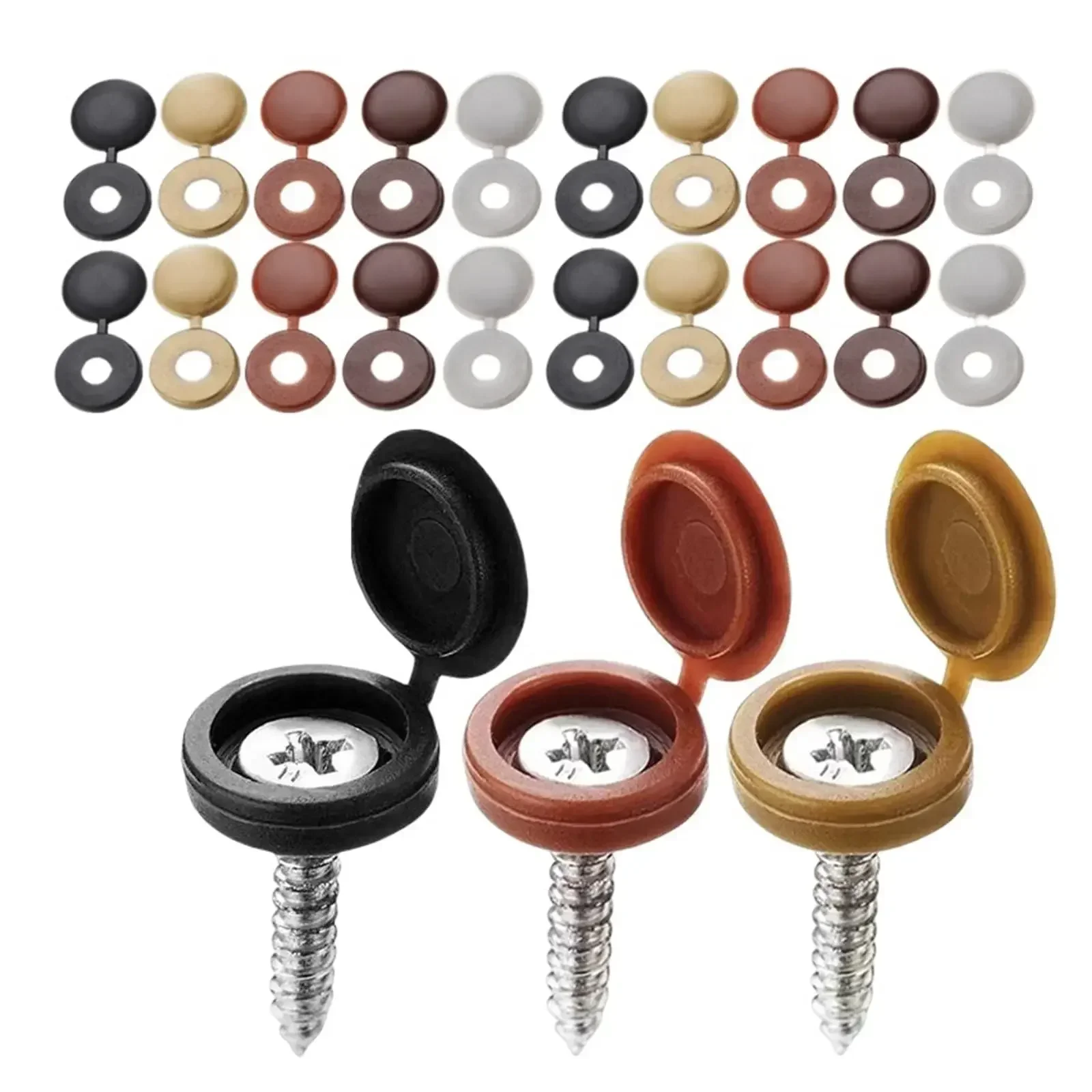 Hinged Plastic Screw Cap Cover - Furniture Hardware Screws recensione e prezzo