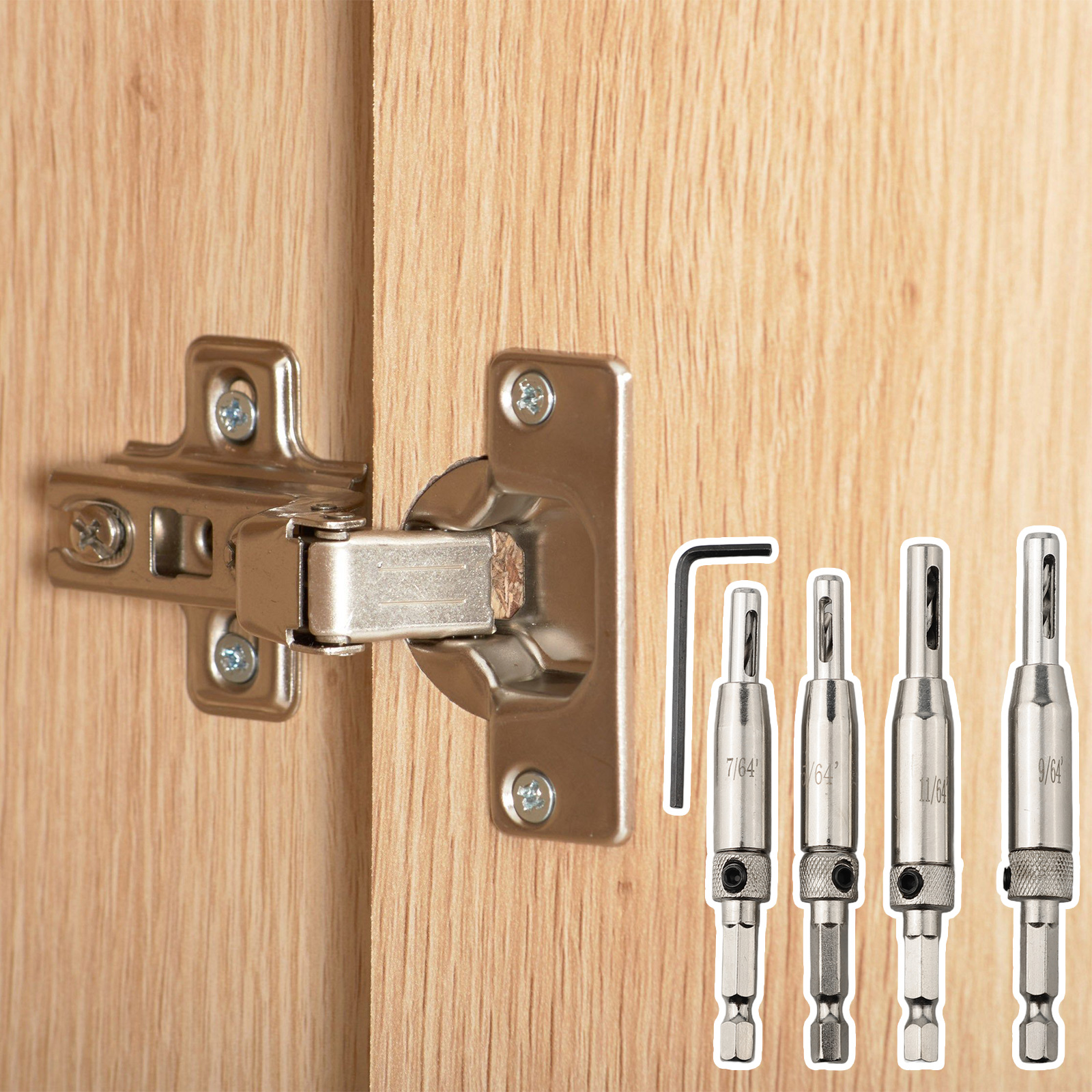 4Pcs/set Hinge Drill Bit Set S - Furniture Hardware Replacement Parts recensione e prezzo