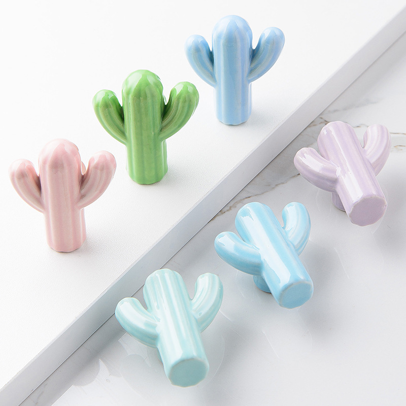 1/4pcs Colorful Ceramic Cactus - Unique Furniture Hardware Pulls recensione e prezzo