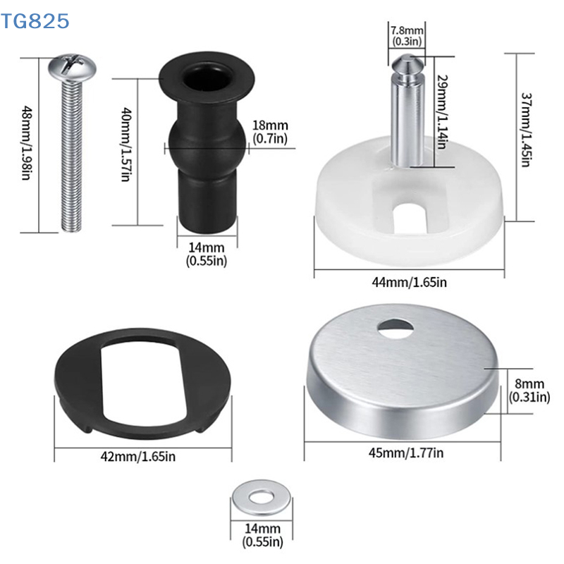 【AN】2Pcs Toilet Seat Hinges To - Furniture Hardware Replacement Parts recensione e prezzo