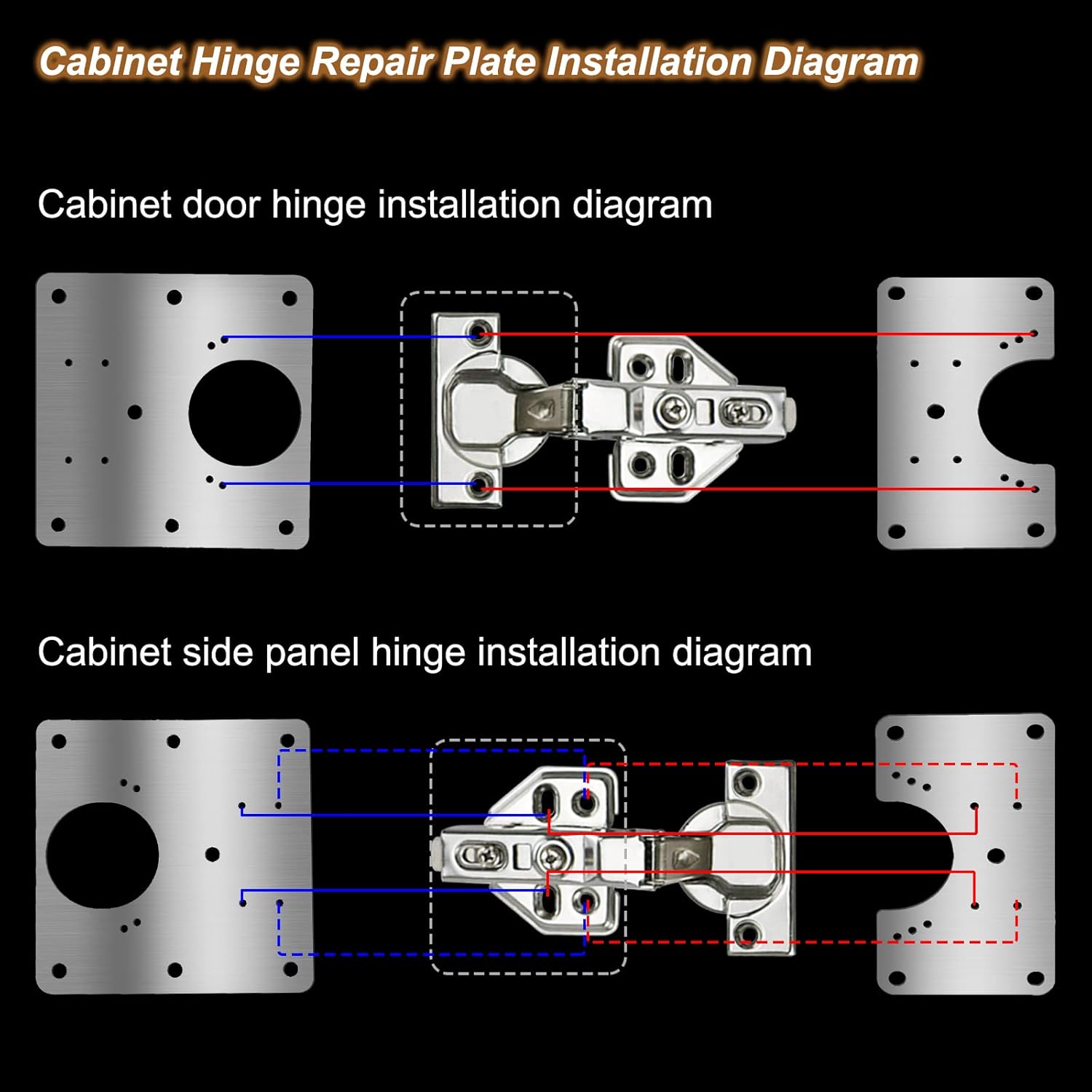 Cabinet Door Hinge Repair Plat - Furniture Hardware Replacement Parts recensione e prezzo