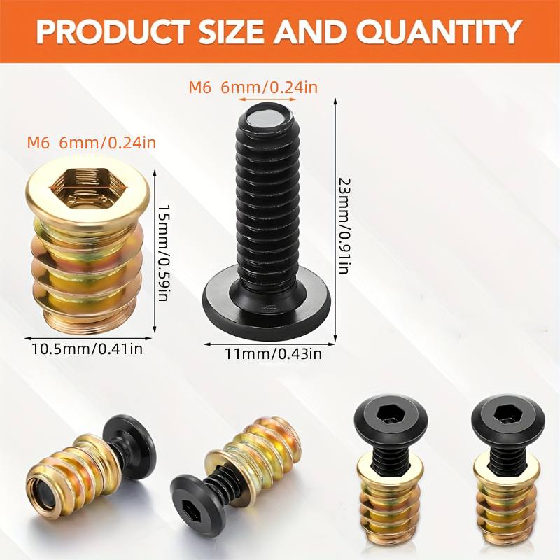 10PCS Nut Threaded Inserts Com - Furniture Hardware Screws recensione e prezzo
