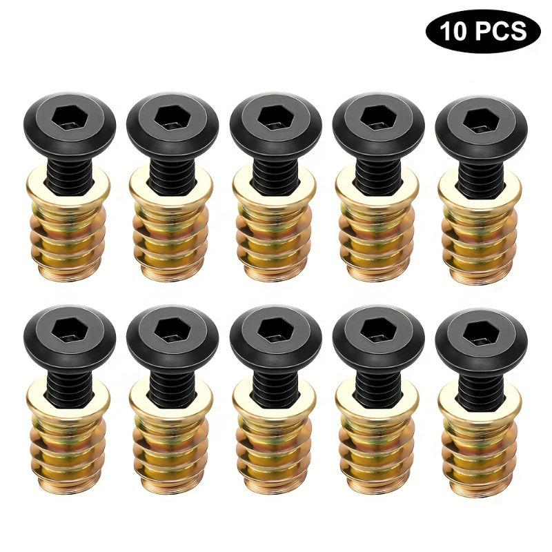 10PCS Nut Threaded Inserts Com - Furniture Hardware Screws recensione e prezzo