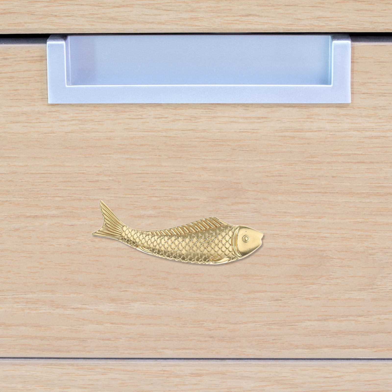 Brass Fish Drawer Handles Uniq - Unique Furniture Hardware Pulls recensione e prezzo